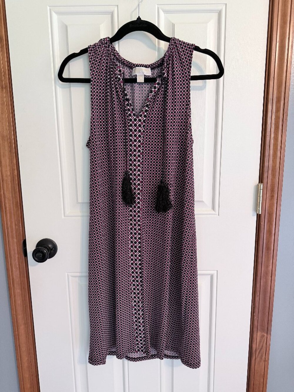 Michael Kors Burgundy and Black sheath dress